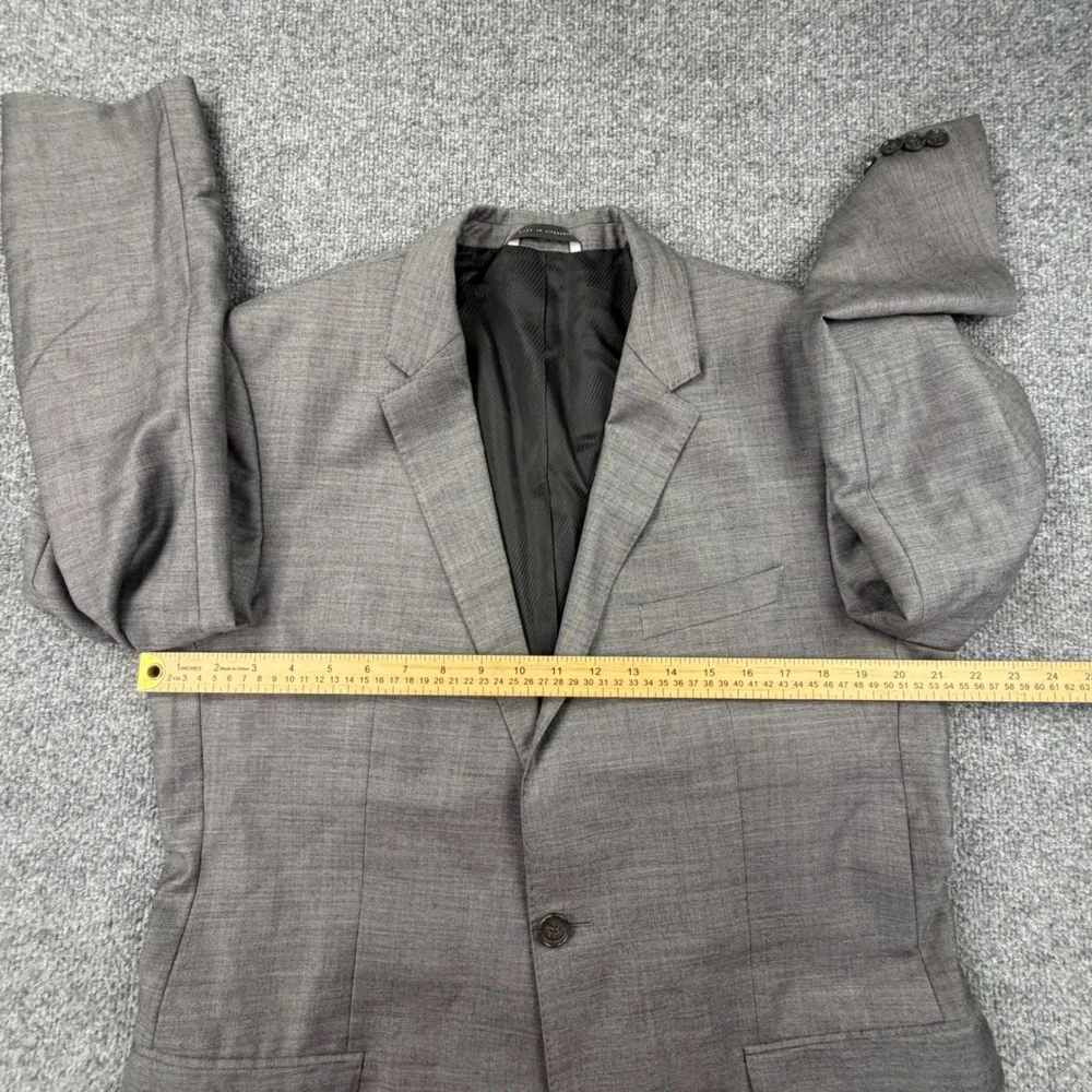 Hugo Boss James4 Sharp6 Gray Wool Suit Jacket Blazer 42L Tailored Two Button
